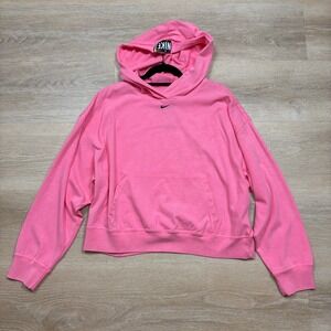 NWT Nike Pullover Cropped Hoodie Sweatshirt Women's M‎ Color Pink